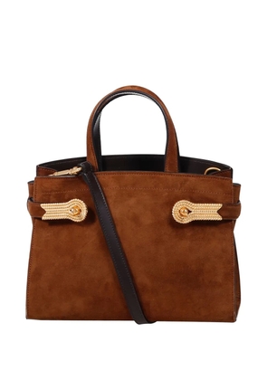 amato daniele mini Queen Dual suede tote bag - Brown