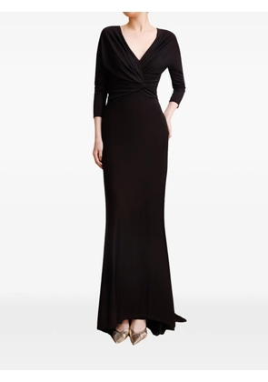 Gemy Maalouf V-neck draped maxi dress - Black