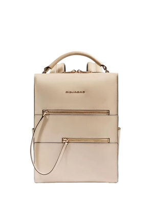 PIQUADRO leather backpack - Neutrals