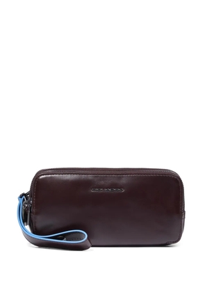 PIQUADRO three-dividers leather clutch - Brown