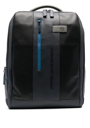 PIQUADRO leather rectangle backpack - Black