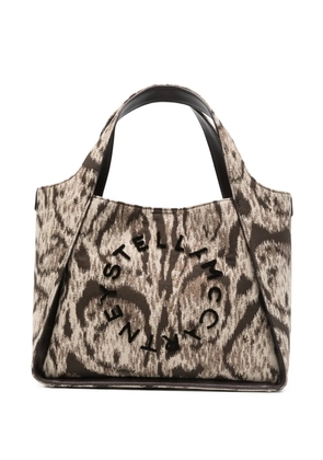 Stella McCartney logo-plaque tote bag - Neutrals