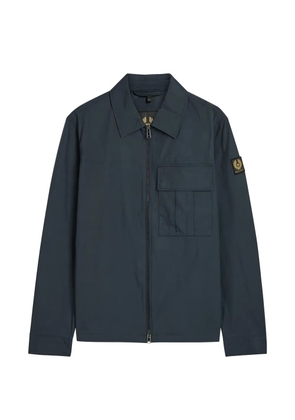 Belstaff logo-patch shirt jacket - Blue