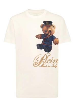 Philipp Plein teddy bear-print cotton T-shirt - Neutrals