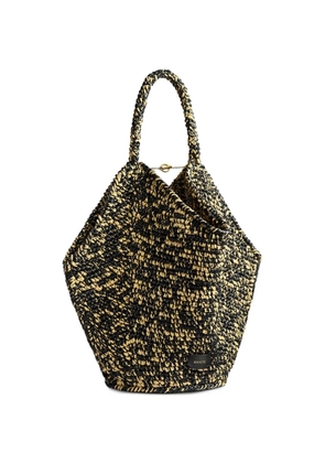 KHAITE logo-patch tote bag - Black