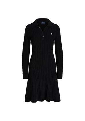 Polo Ralph Lauren cable-knit polo midi dress - Black