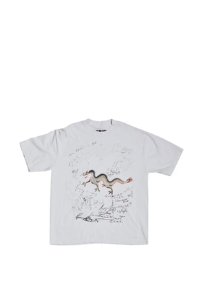 CAROLINA SARRIA dragon autograph T-shirt - White