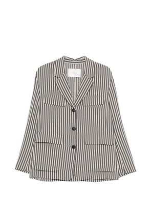 Tela Tangeri striped pocket blazer - Grey