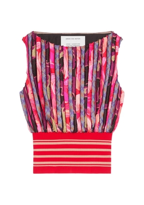 DRIES VAN NOTEN striped top - Pink