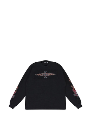 GrEeDy uNiT thermal print T-shirt - Black