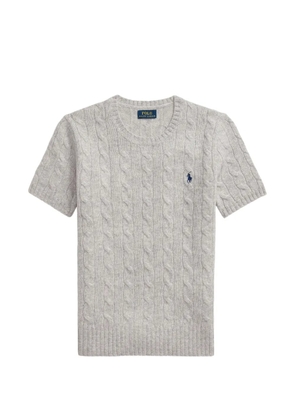 Polo Ralph Lauren cable-knit short-sleeve top - Grey