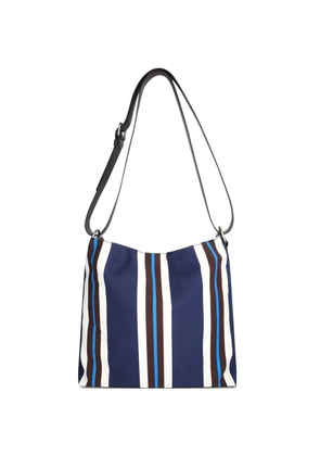DRIES VAN NOTEN striped messenger bag - Blue