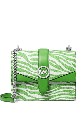 Michael Kors small Greenwich zebra flap shoulder bag
