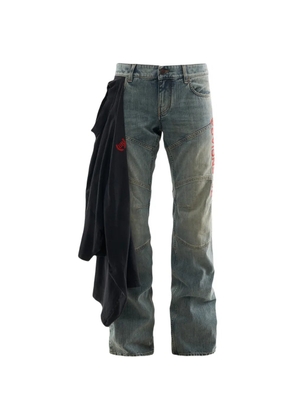 Balenciaga layered low-waist jeans - Blue