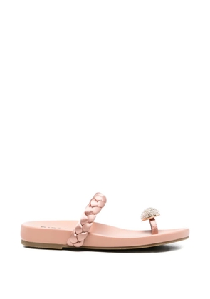Bibi Lou Balne braided crystal-embellished sandals - Pink