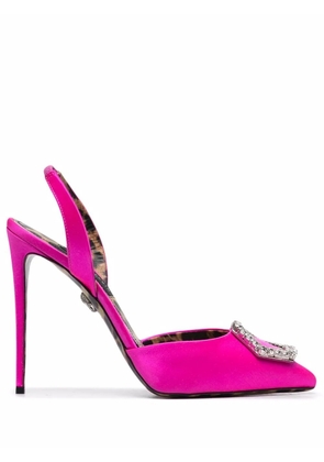 Philipp Plein Crystal Hexagon high-heeled pumps - Pink