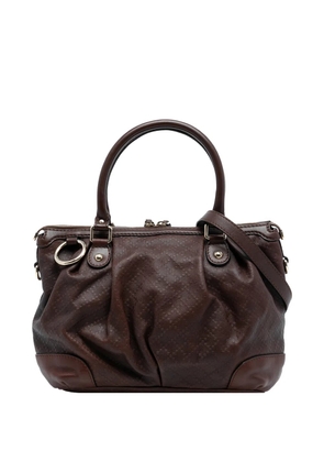Gucci Pre-Owned 2016-2025 Diamante Calfksin Sukey satchel - Brown