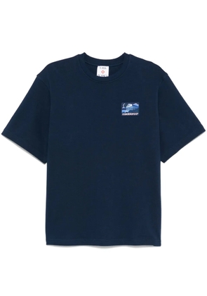 Casablanca logo-patch T-shirt - Blue