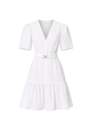 TWINSET belted tiered mini dress - White