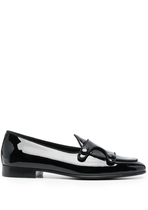 Edhen Milano almond-toe patent loafers - Black
