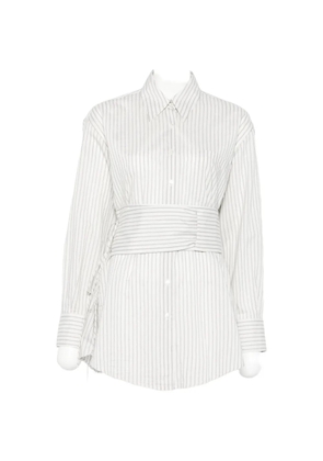 Róhe striped collared shirt - White