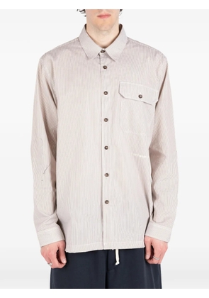 Société Anonyme Deadline striped patch-pocket shirt - Brown