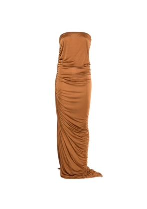 Rick Owens Lilies draped maxi dress - Brown