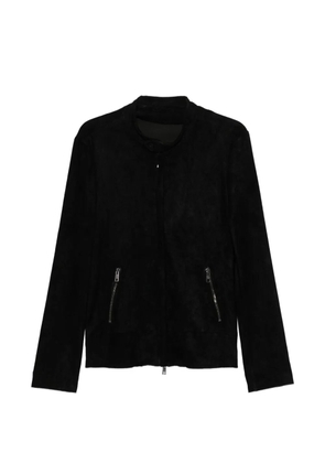 Giorgio Brato zip-up suede biker jacket - Black