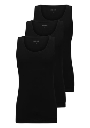 BOSS scoop-neck cotton tank top (pack of three) - Black