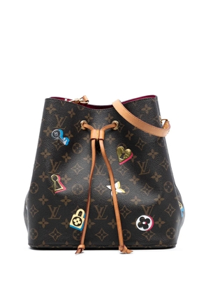 Louis Vuitton Pre-Owned 2019 Monogram Love Lock Neonoe MM bucket bag - Brown