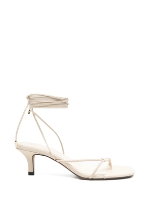 Patrizia Pepe tie-fastening sandals - Neutrals