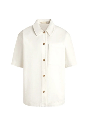 12 STOREEZ bowling denim shirt - White
