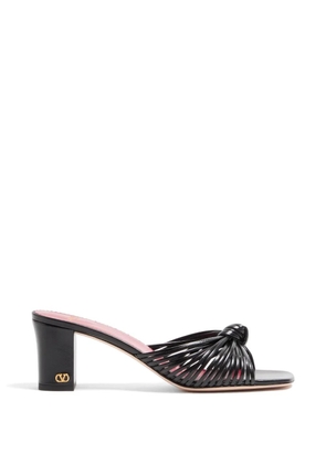 Valentino Garavani Annet Kidskin Slide Sandals 60Mm - Black