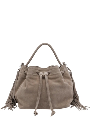 Vic Matie fringed suede tote bag - Grey