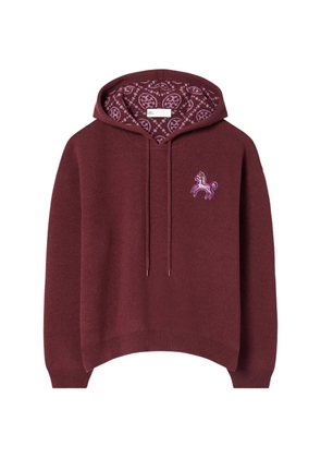Tory Burch cropped pony hoodie - Red