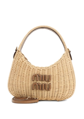 Miu Miu raffia tote bag - Neutrals