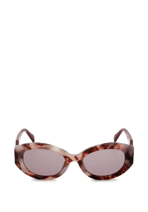 Blumarine oval-frame sunglasses - Brown