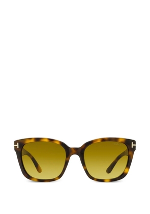 TOM FORD Eyewear rectangle stepped bridge sunglasses - Brown