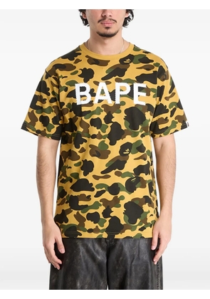 A BATHING APE® camouflage rhinestone T-shirt - Yellow