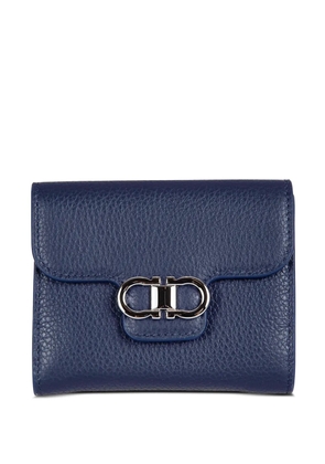 Ferragamo Gancini grained-leather wallet - Blue