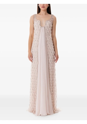 Dina Melwani embellished maxi dress set - Neutrals