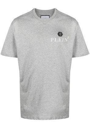 Philipp Plein logo-plaque cotton T-shirt - Grey