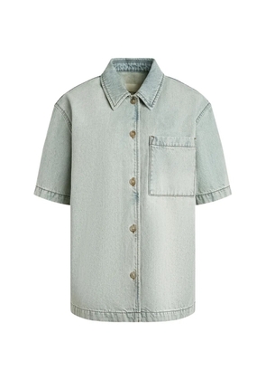 12 STOREEZ bowling denim shirt - Blue