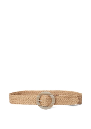 Lauren Ralph Lauren round-buckle woven belt - Neutrals