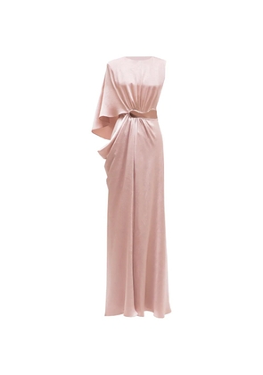 Gemy Maalouf cape-sleeve buckled dress - Pink