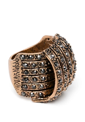 BLAKLACE crystal embellished ring - Brown