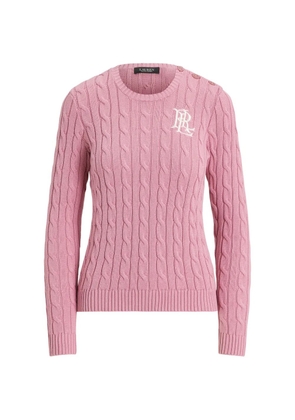 Lauren Ralph Lauren cable-knit buttoned sweater - Pink