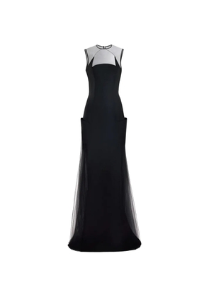 Gemy Maalouf open-back structured maxi dress - Black