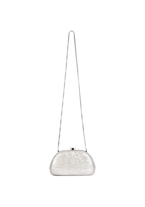 Gemy Maalouf pearlized glossy clutch - Silver