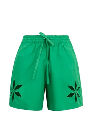Mira Mikati cut-out floral shorts - Green